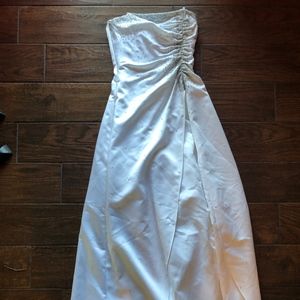 Masquerade White and Silver Formal Dress